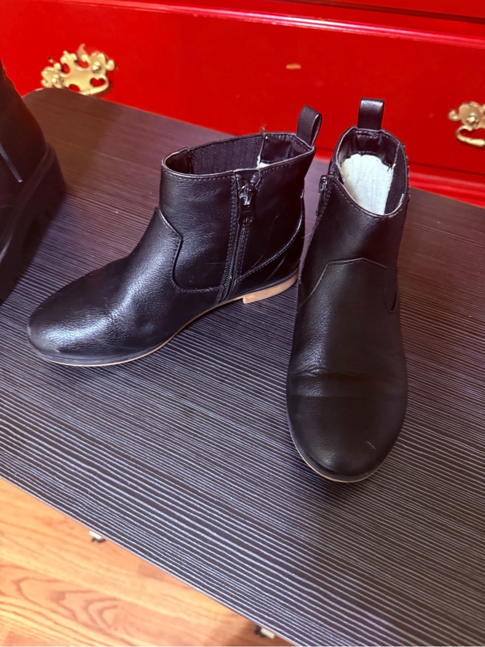Girls Black ankle booties
